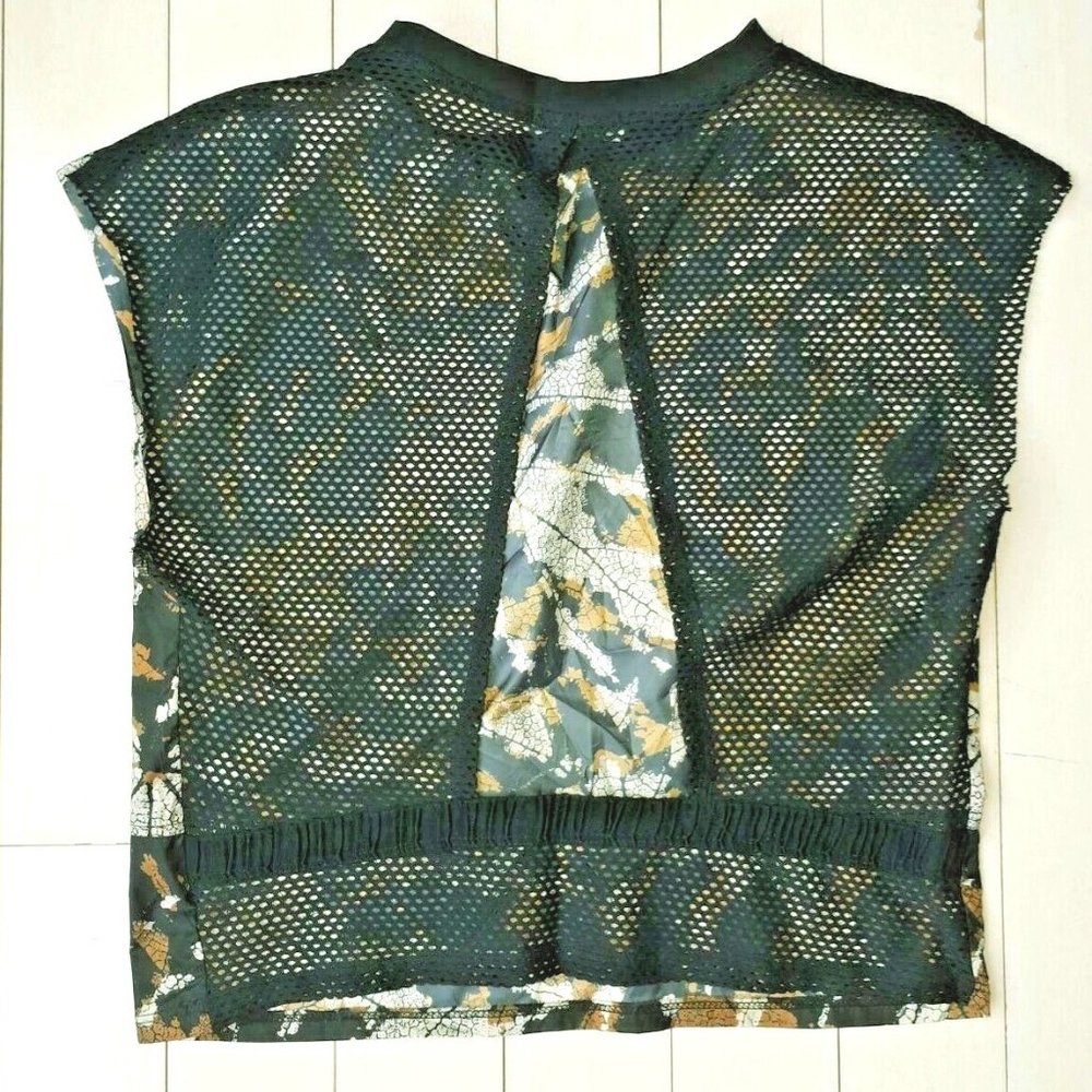 KORAL Activewear Muscle Open Loop Back Fishnet Top - Picture 2 of 2